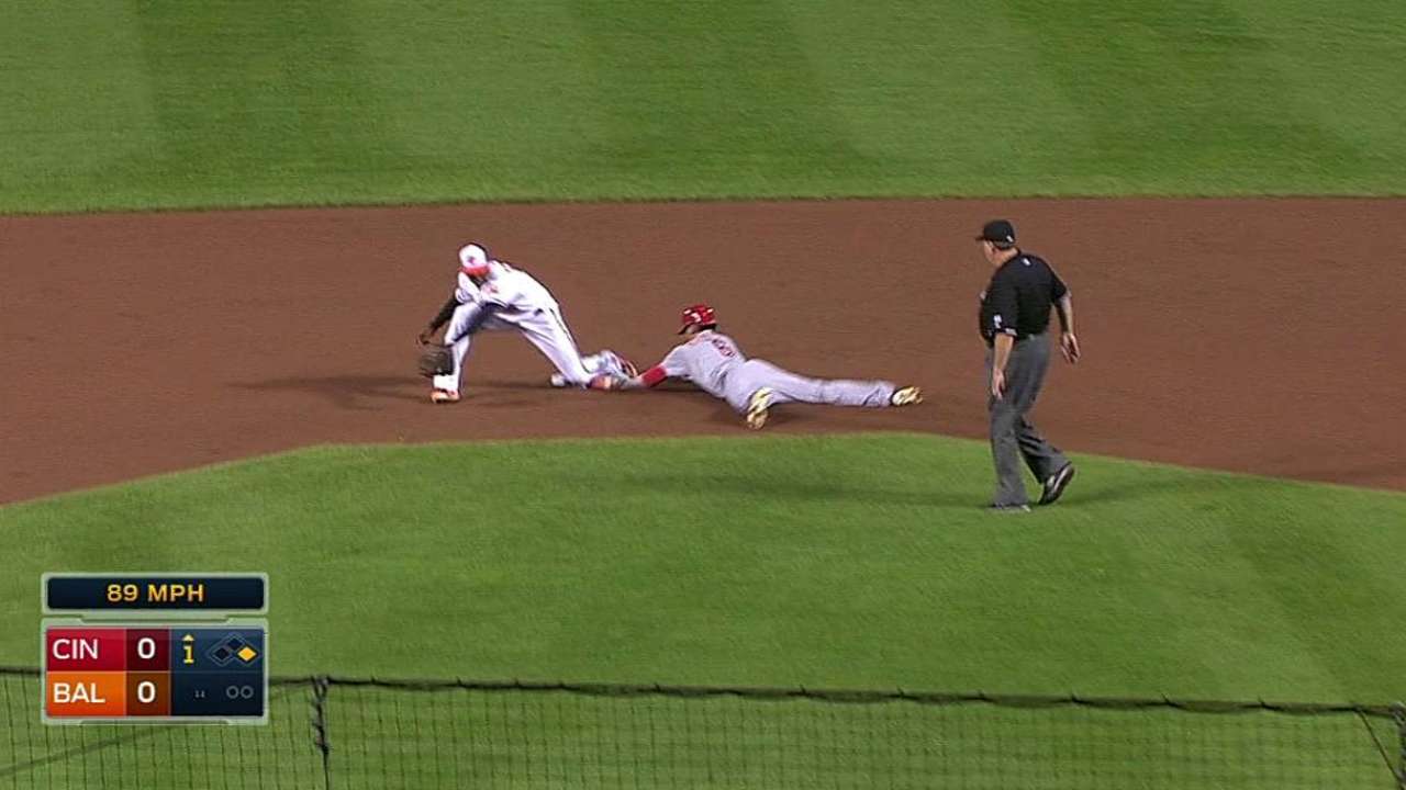 Hamilton dashes into Reds history with 55th steal