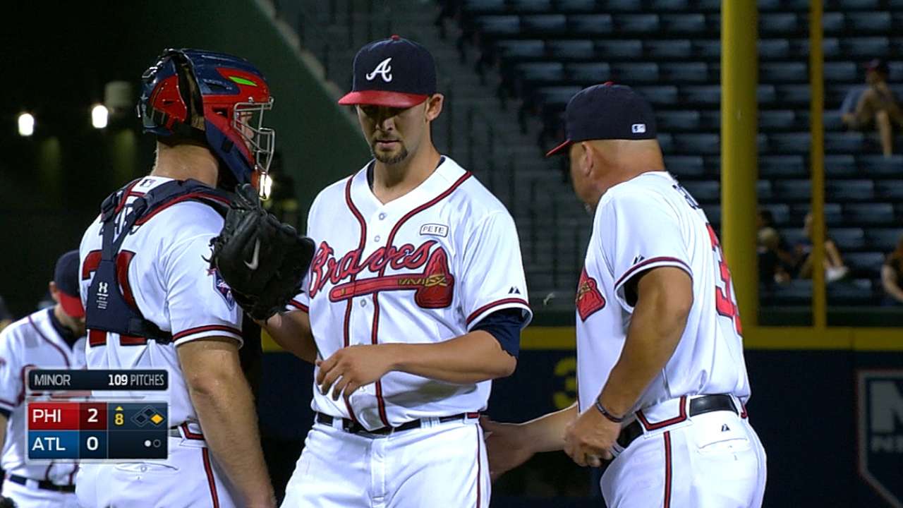 Braves remain quiet in Minor's quality outing