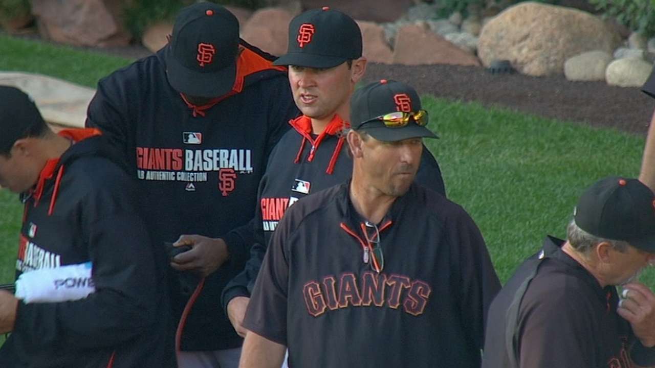 Bochy becomes seventh to manage a son