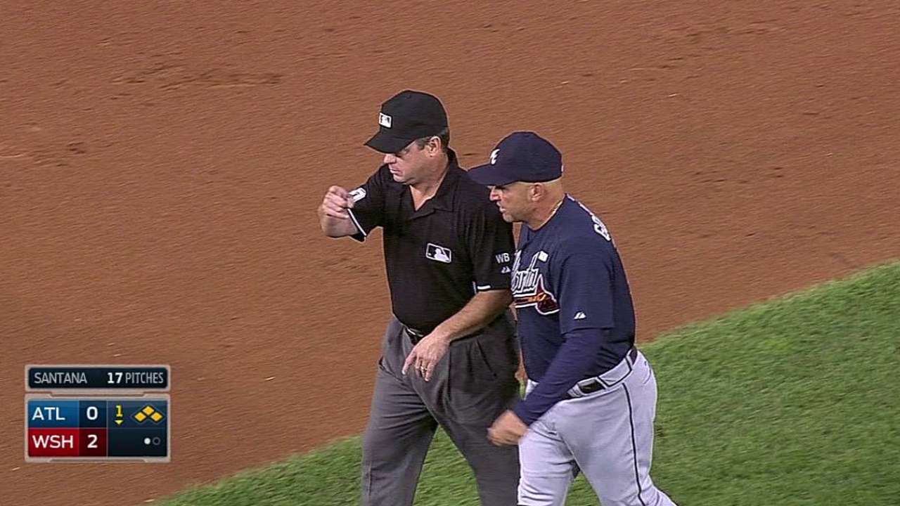 Fredi unsuccessful on first-inning challenge