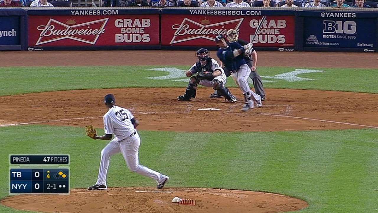 Rays desperdiciaron gran labor de Cobb vs. Yankees