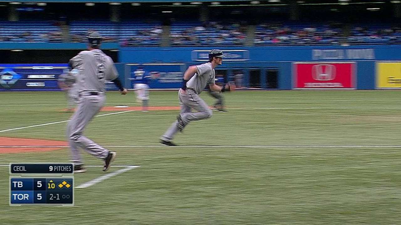 Rays answer Jays' comeback with 10-inning win