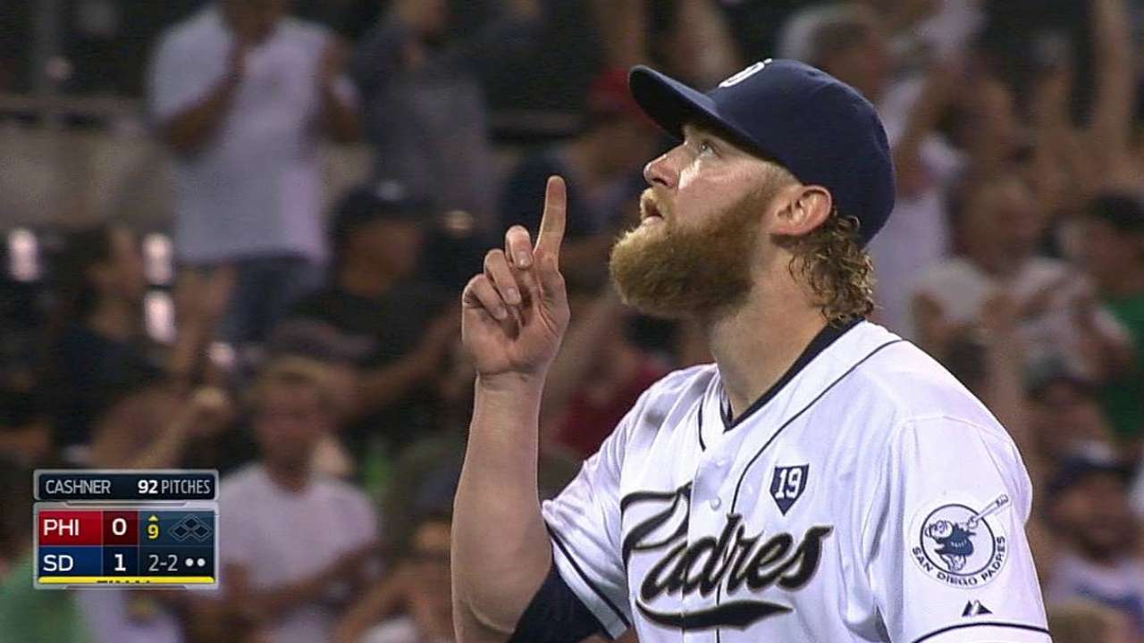 Cashner salió inspirado y blanqueó a Filis en S.D.