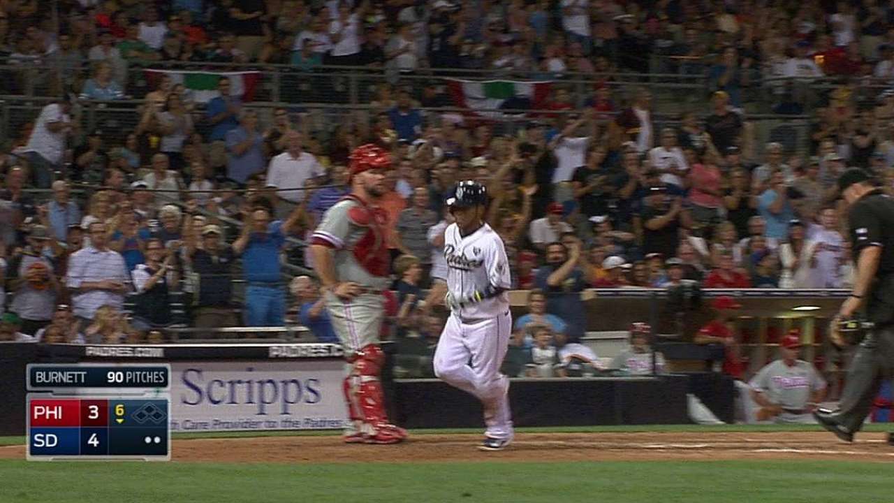 Amarista's homer helps Padres rally past Phillies