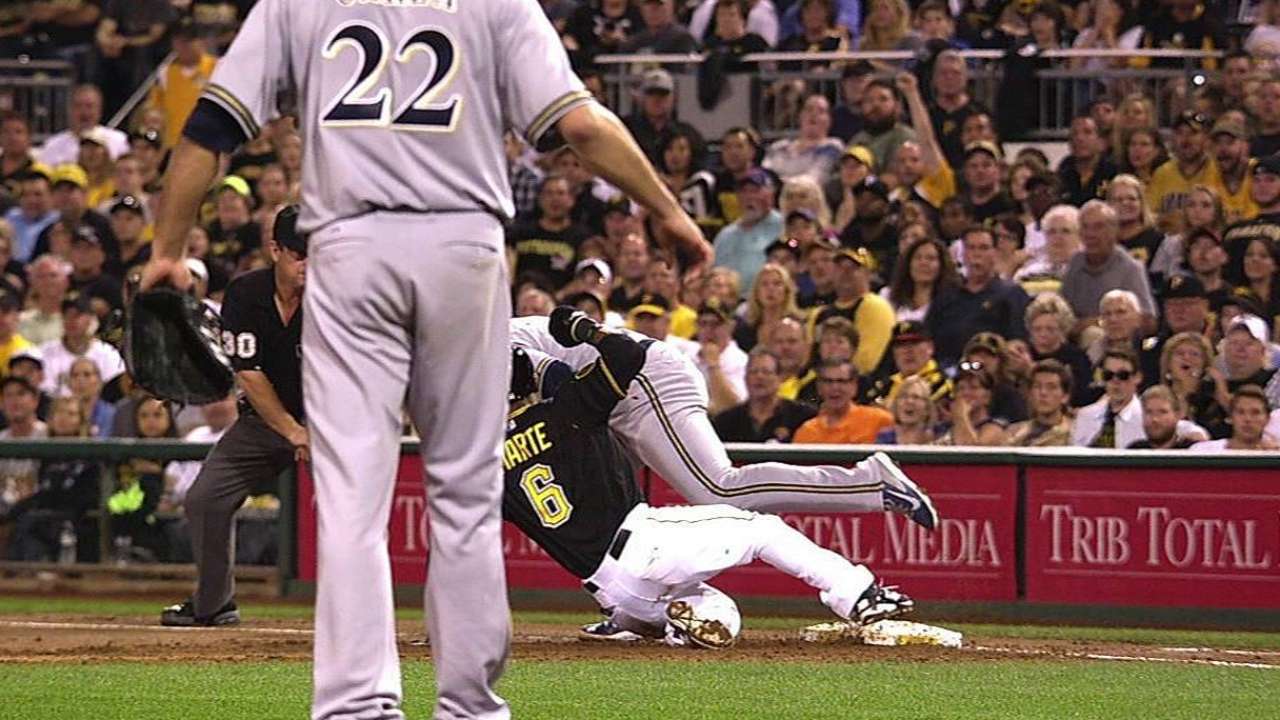 Pirates win challenge, get out call overturned