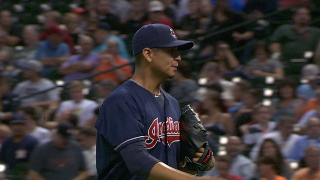 Carrasco's two-hit shutout