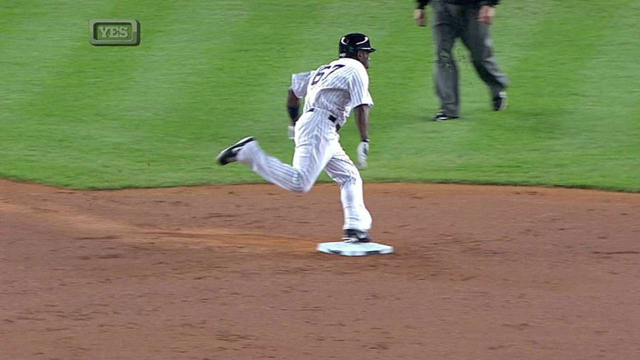 Pirela's first career hit