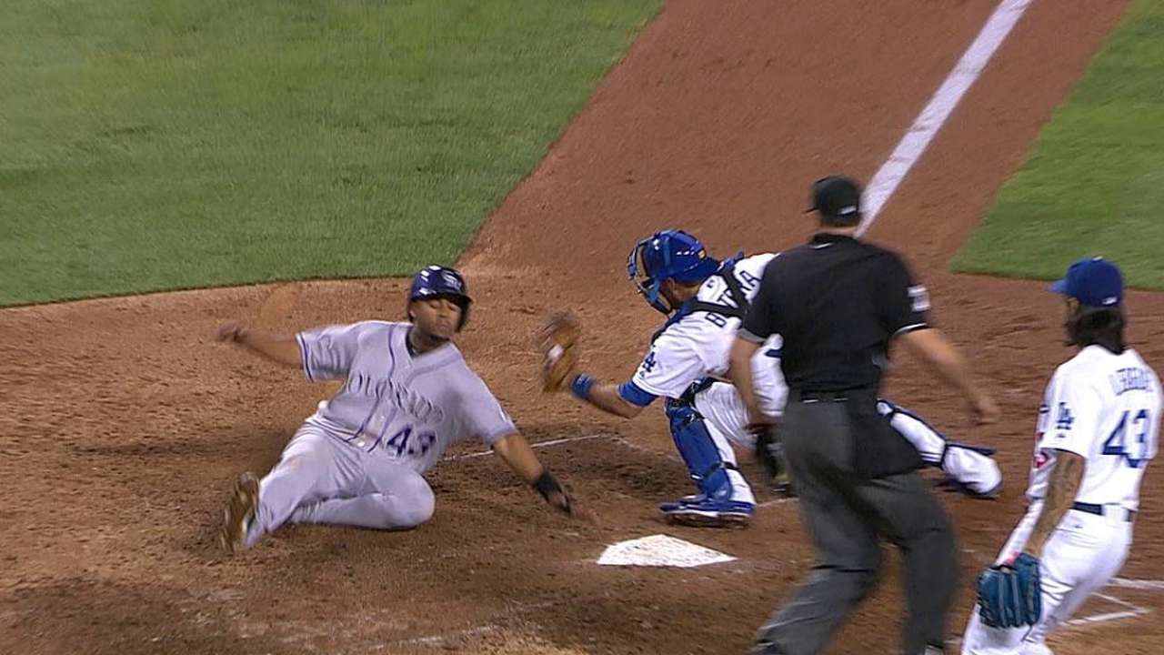 Rockies lose challenge on out call at plate