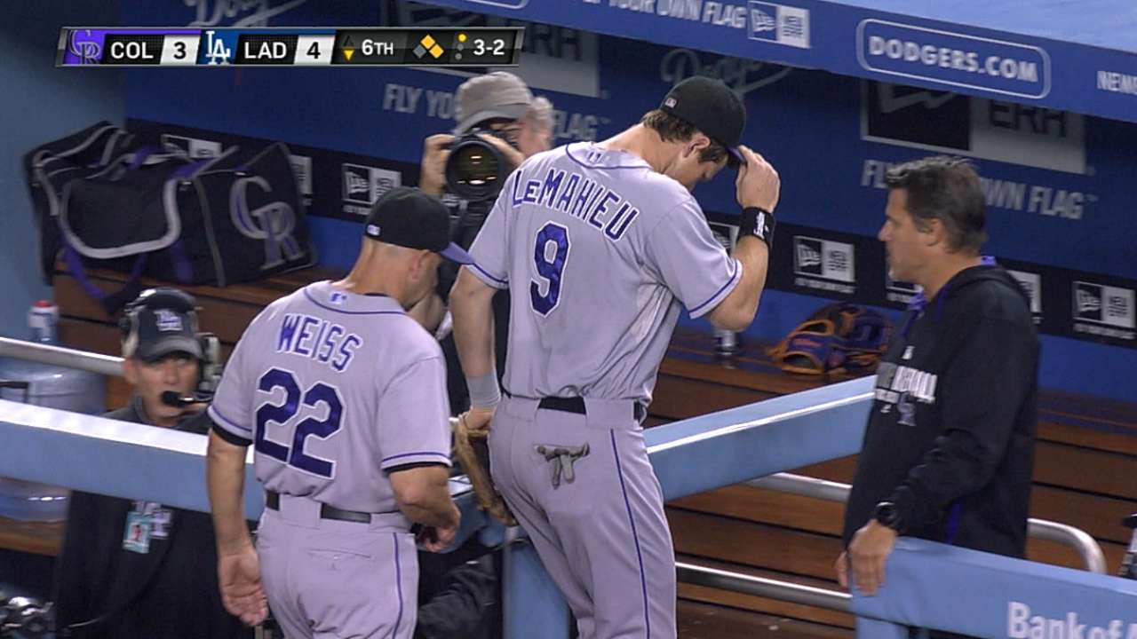 LeMahieu to undergo MRI on knee sprain
