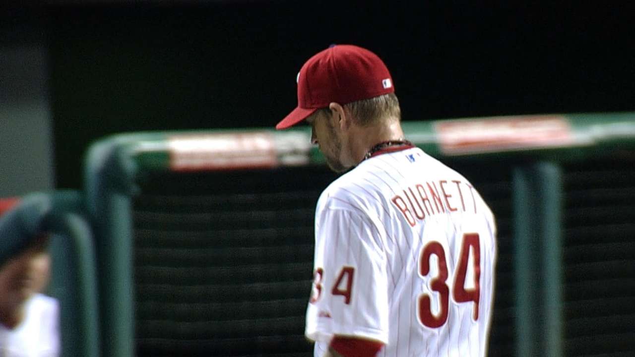 Phillies come up short in Burnett's final outing