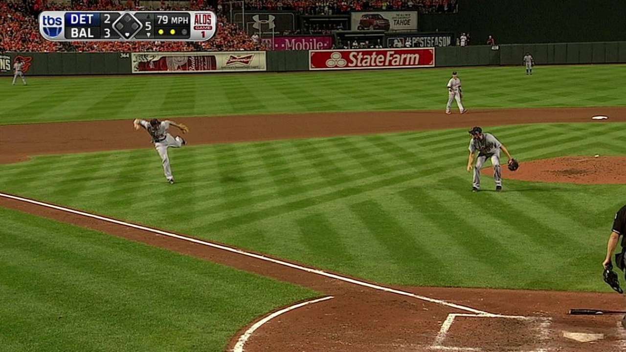 Castellanos' barehanded play