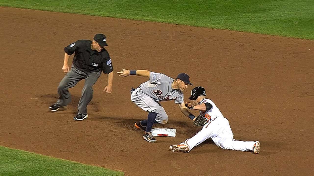 Pearce thrown out at second after near homer