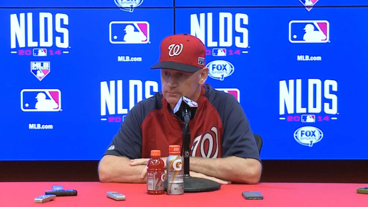Oct. 3: Matt Williams postgame interview