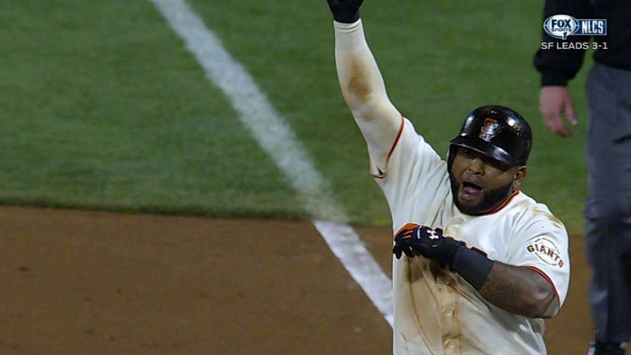 Panda's leadoff single in 9th