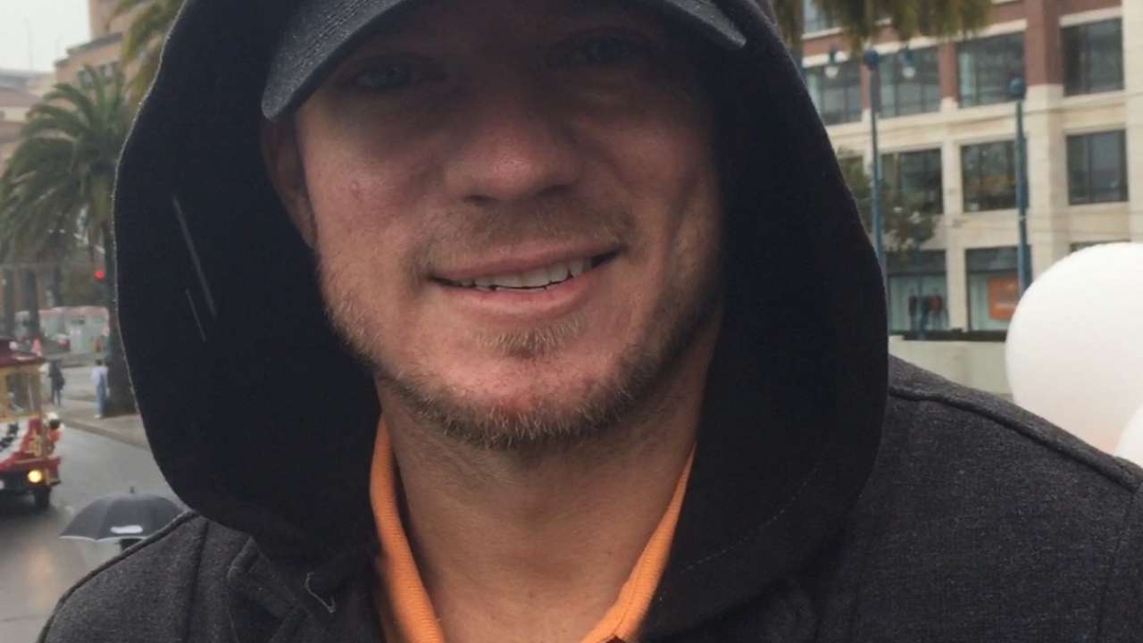 Peavy at the Giants' parade