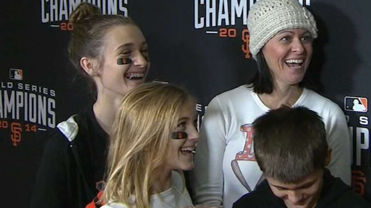Hudson's family at the parade