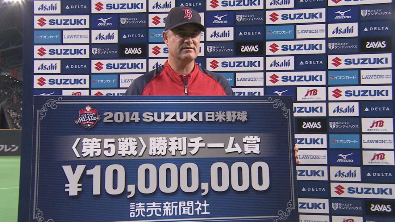 MVP presentation at Japan Series