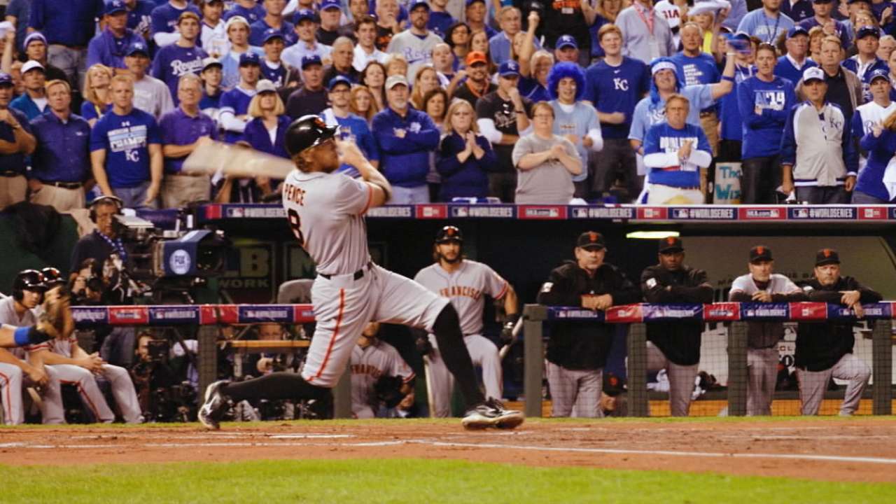 Hunter Pence homers in Game 1