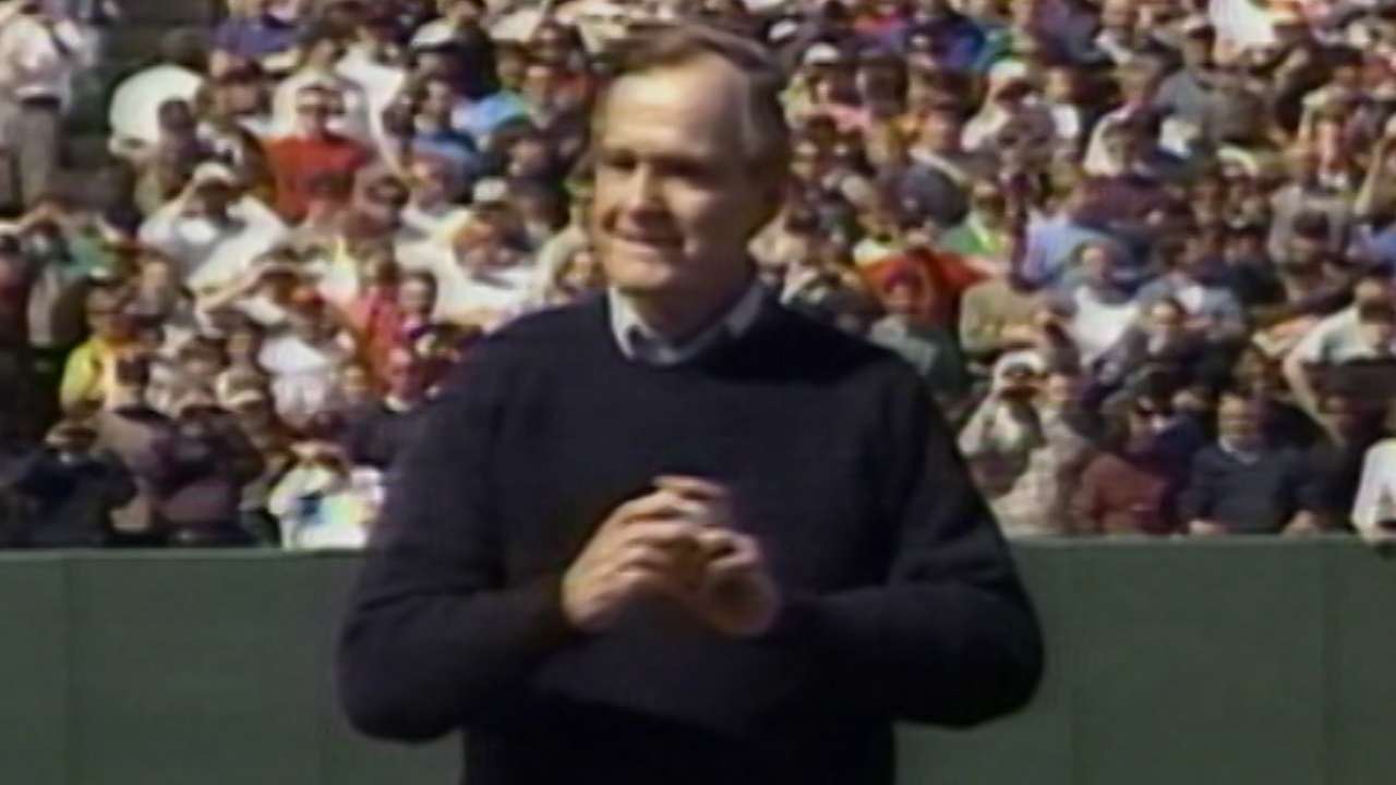 President Bush's first pitch