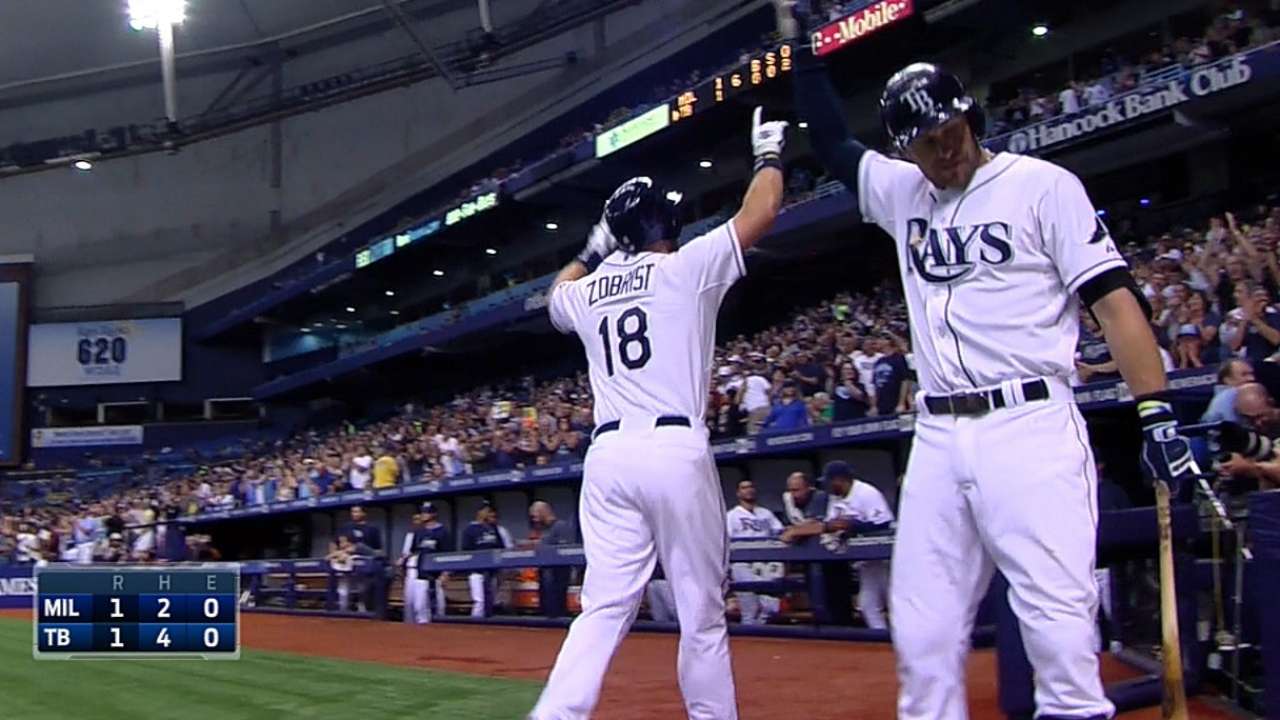 Zobrist expresses gratitude for 'chapter' with Rays