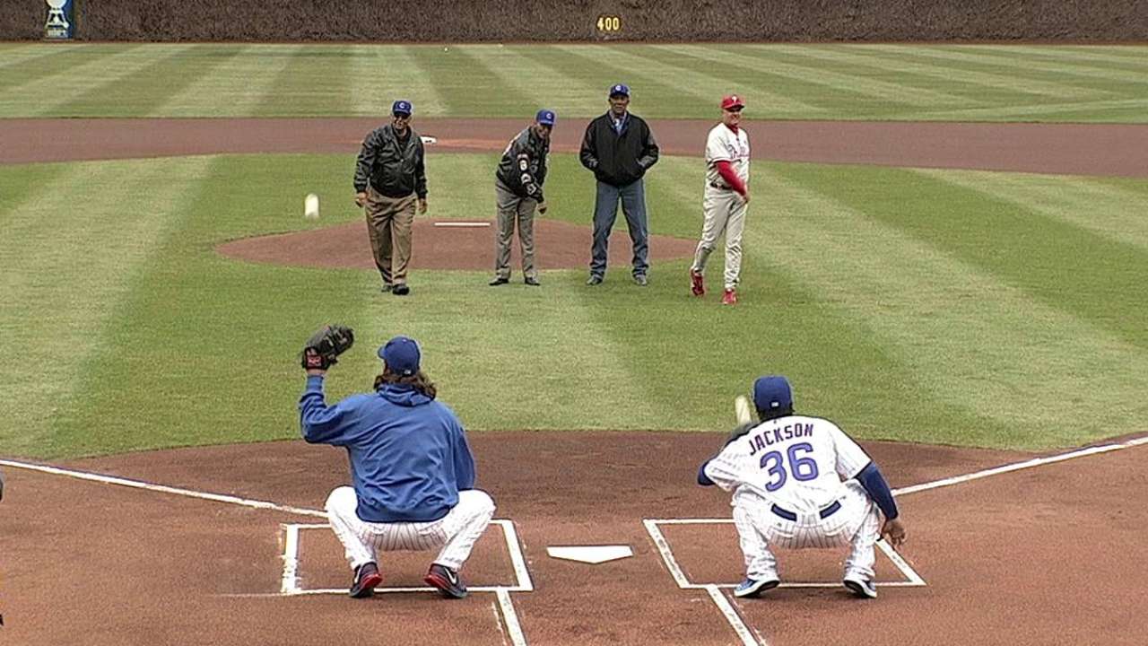 Sandberg, Banks opening pitch