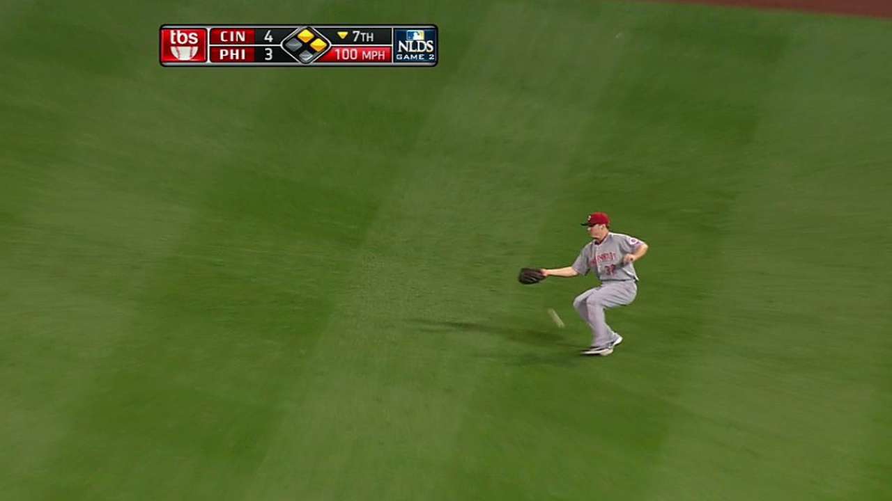 Two Phillies score on errors