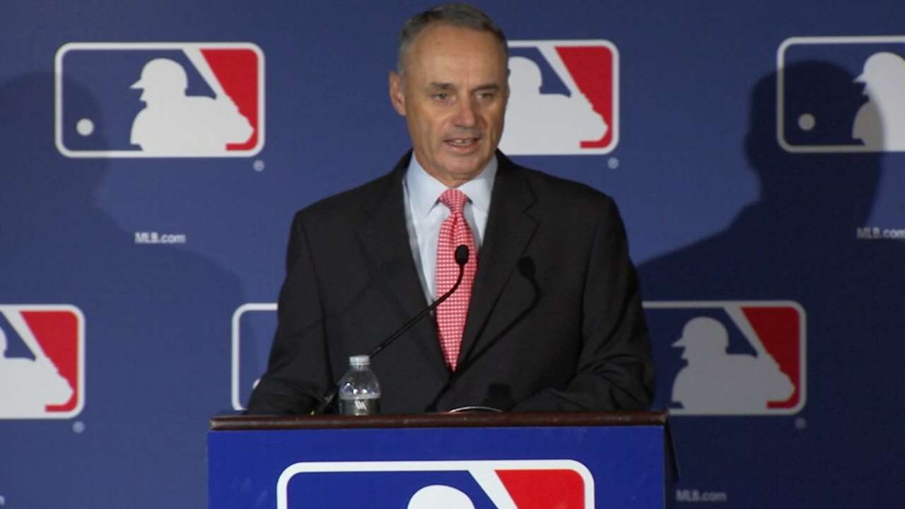 Manfred: Moncada deal may renew international draft talk