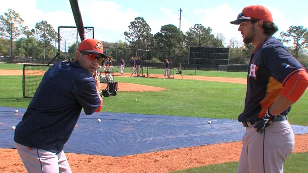 Berkman at Astros camp