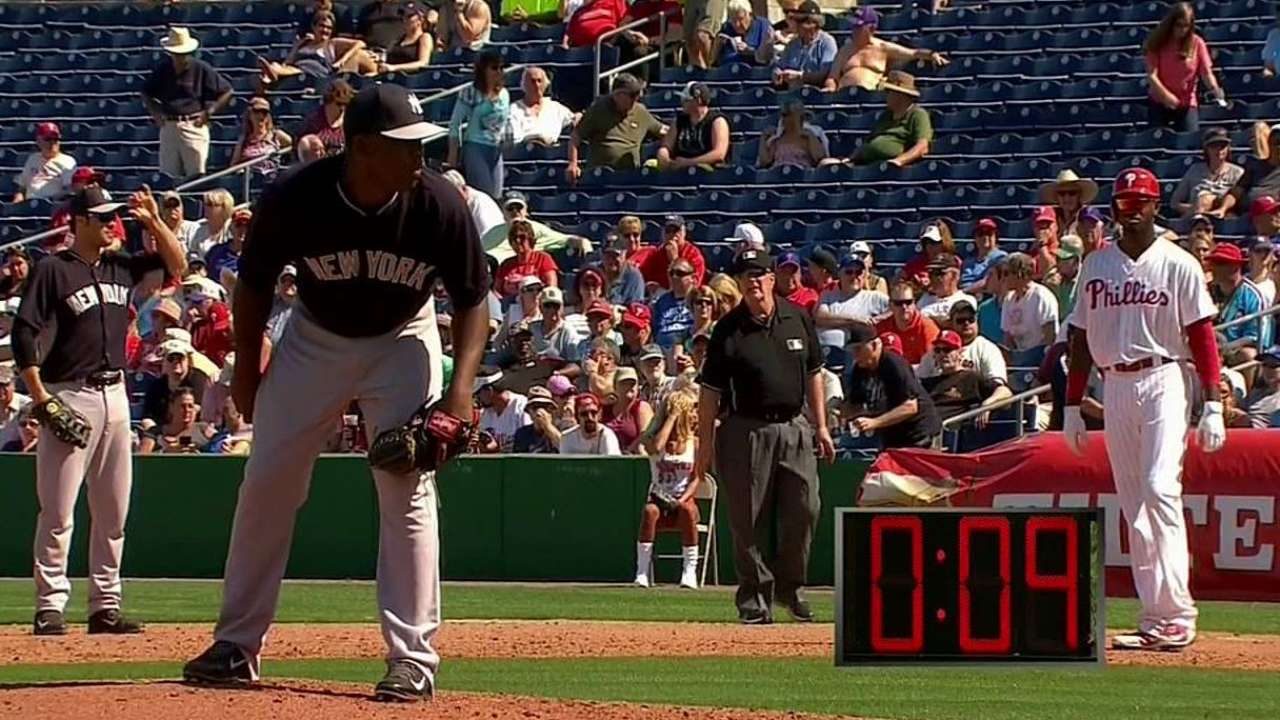 Pitch clock in action