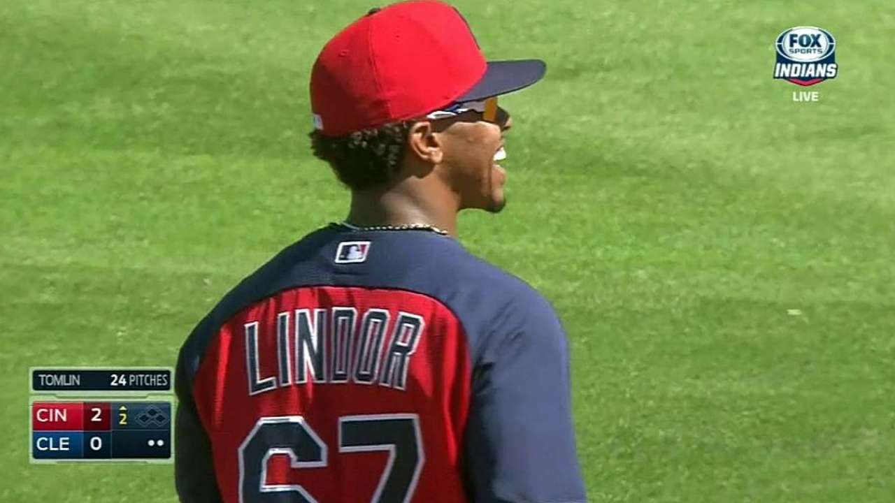 Bate, guante de Lindor guían a Indios sobre Rojos