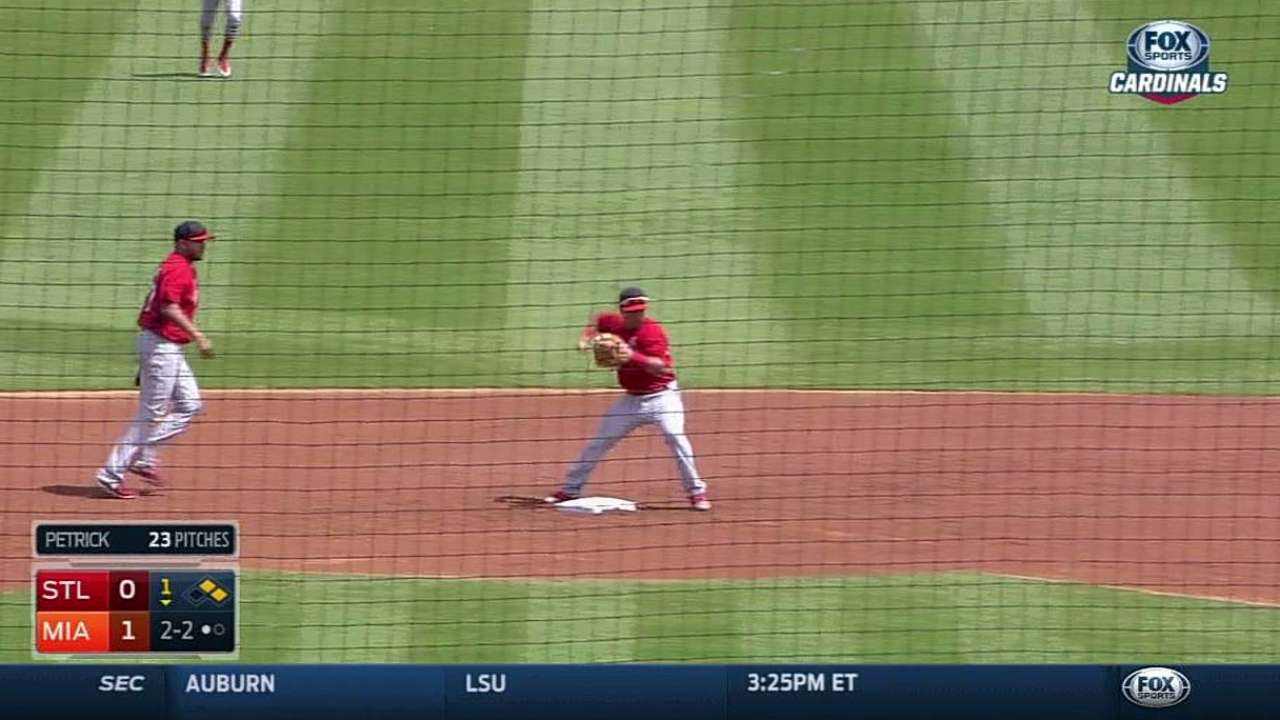 Peralta starts double play