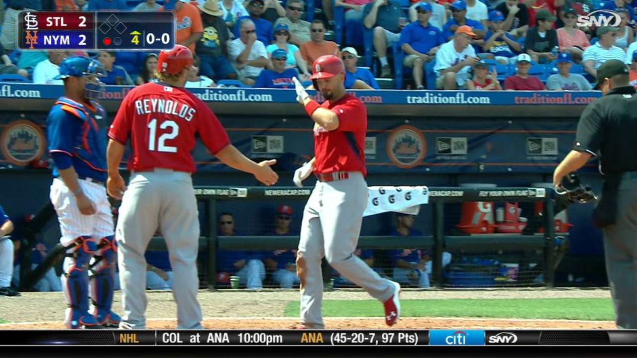 Moore homers among three hits, but Cards fall short