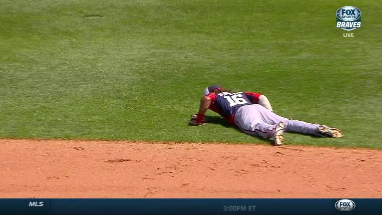 Burriss' tough catch