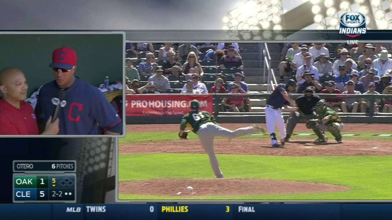 Otero strikes out Moss swinging