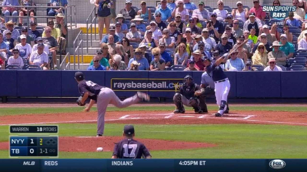 Longoria, Jennings go deep in win over Yankees