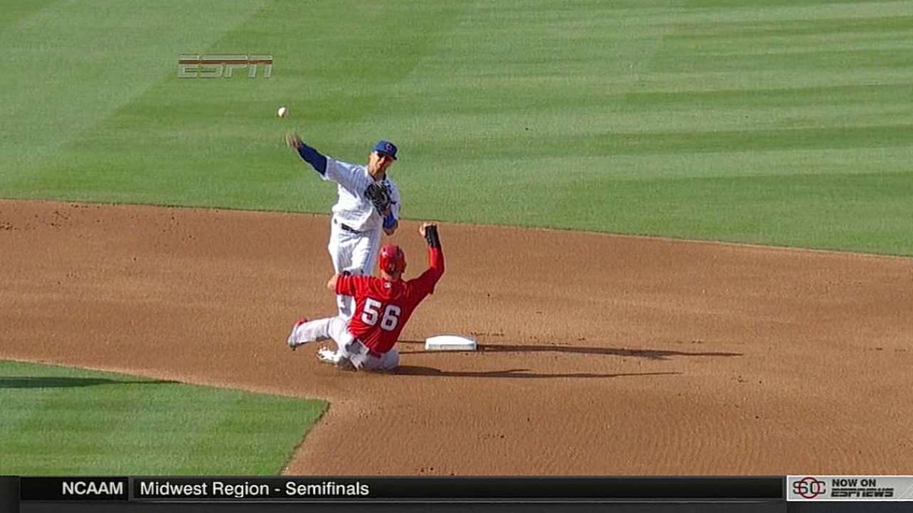 Russell, Baez turn double play