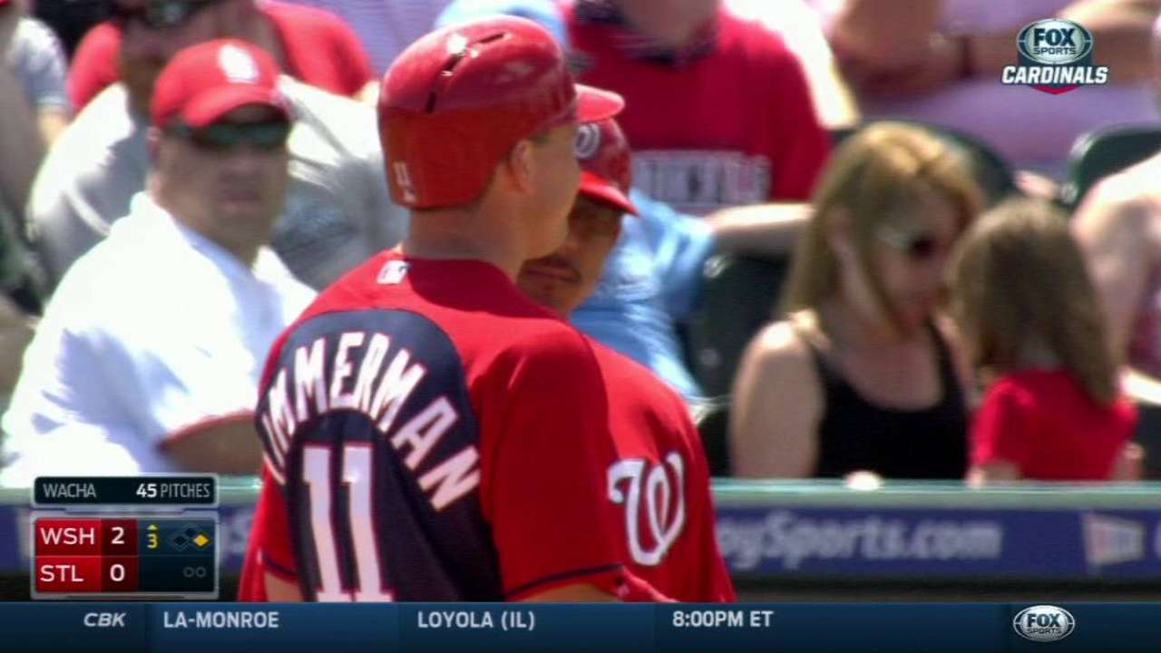 Nationals' offense shows early life in loss to Cards