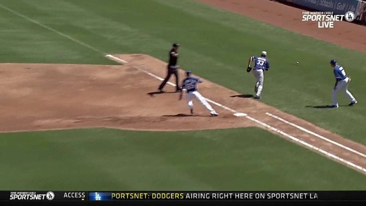 Royals score on error