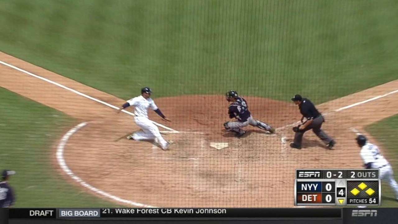 Relief corps pitches Tigers past Yankees