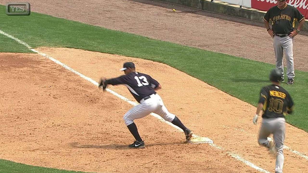 A-Rod scoops throw