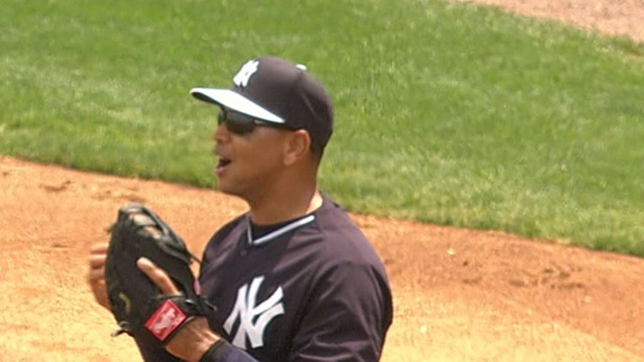 A-Rod plays well at first base