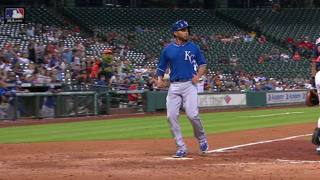Royals score on double play