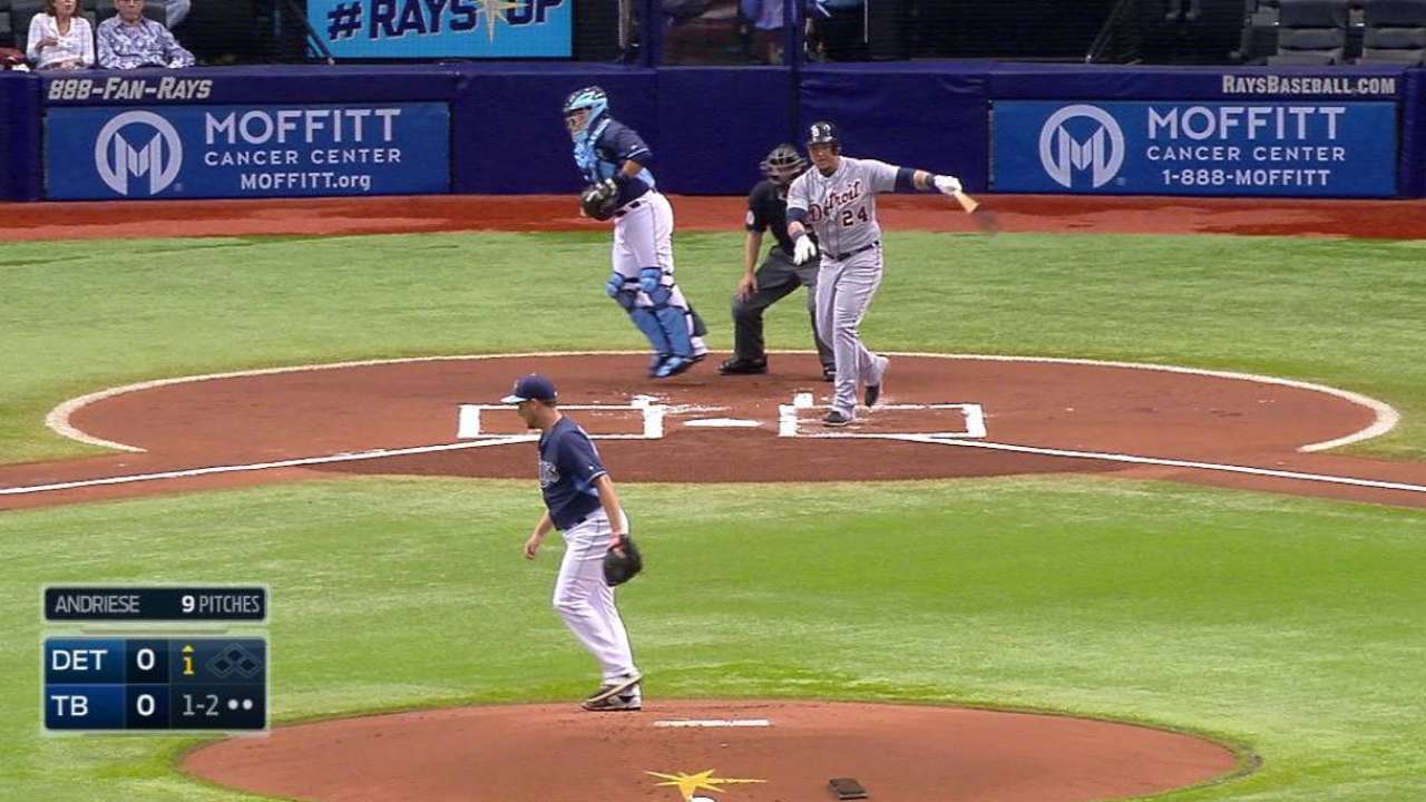 Andriese whiffs Miggy