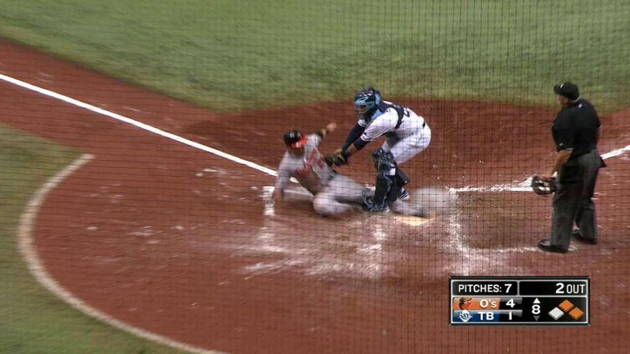 Orioles challenge play at home