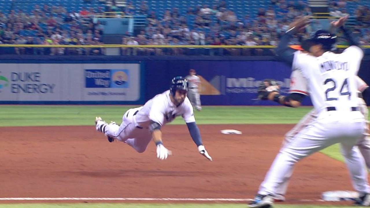 Kiermaier's leadoff triple