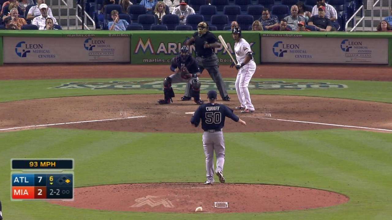 Cunniff's first Major League K