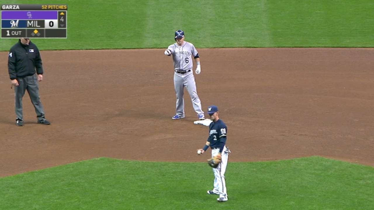 Rockies hit six doubles