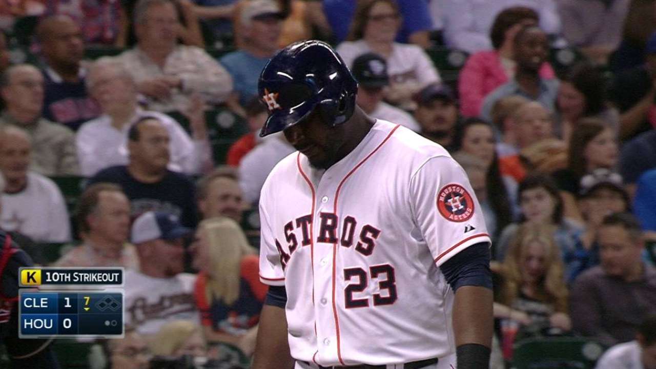 Carrasco's 10th strikeout