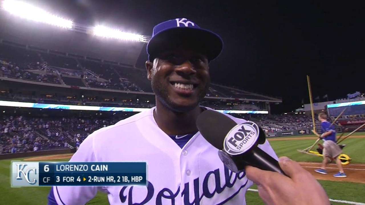 Cain on big 8th inning