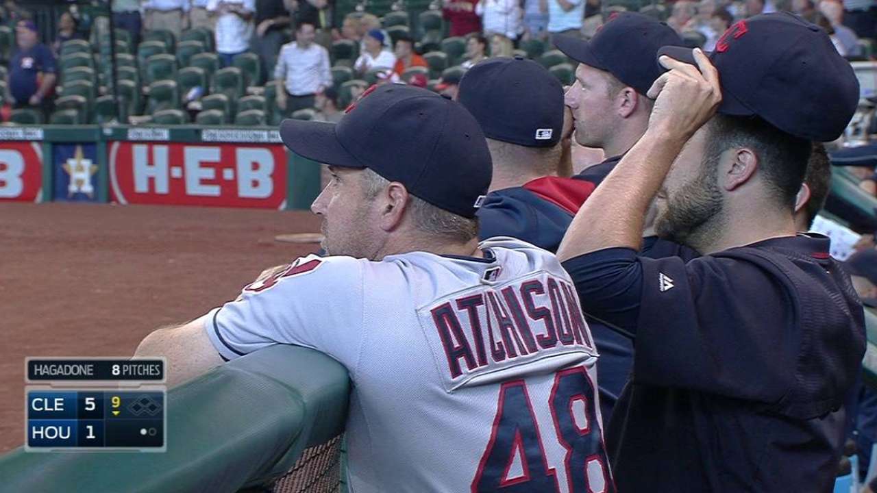 Indians' no-no broken up in 9th